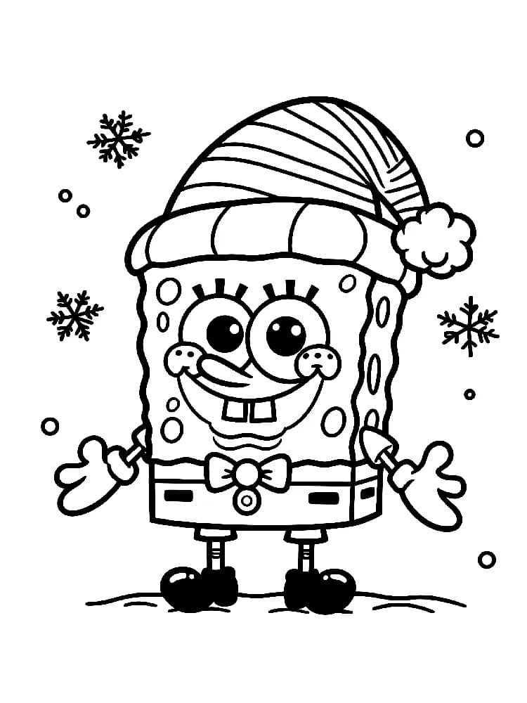 Dibujar Navidad Spongebob para colorir