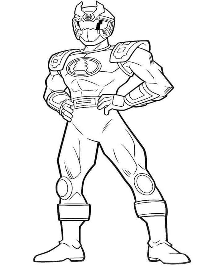 Dibujos de Dibujar Navy Thunder Ranger para colorear