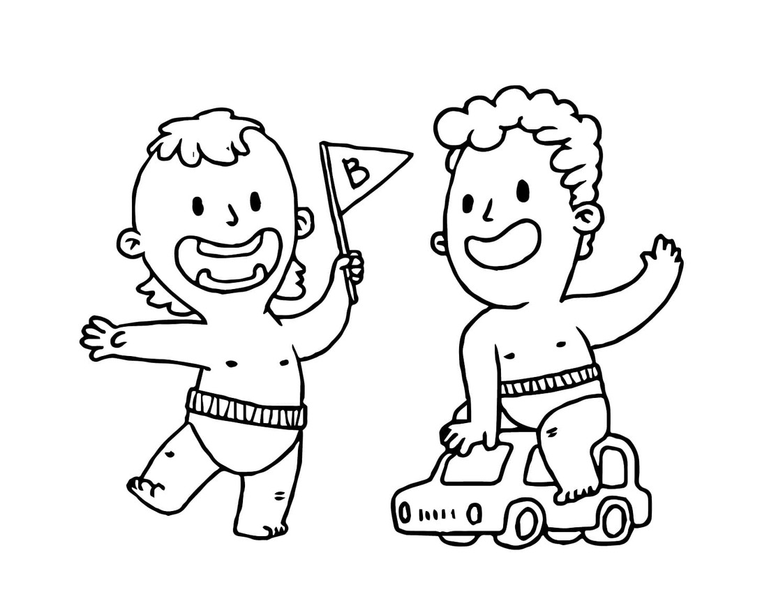 Dibujos de Dibujar niños jugando imprimir para colorear