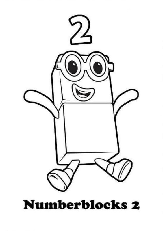 Dibujos de Dibujar Numberblocks dos para colorear