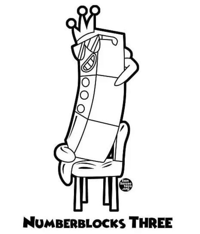 Dibujos de Dibujar Numberblocks tres para colorear
