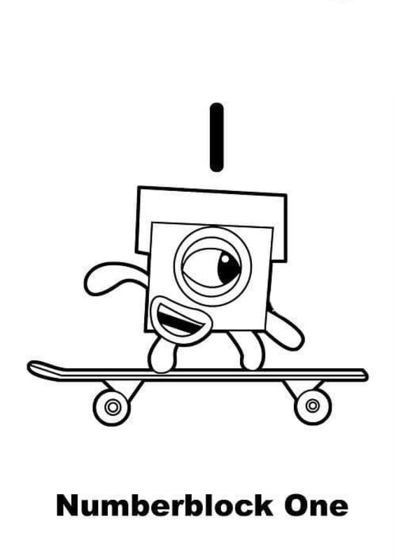 Dibujos de Dibujar Numberblocks uno para colorear