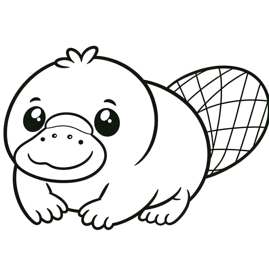 Dibujos de Dibujar Ornitorrinco 4 para colorear