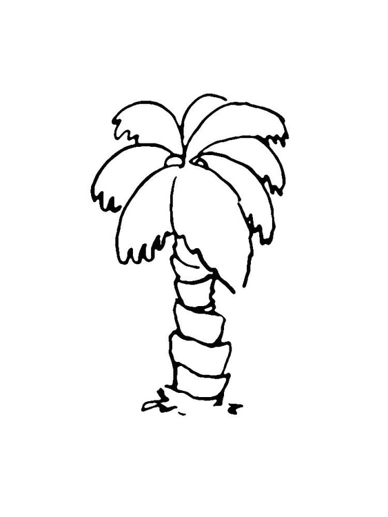 Dibujos de Dibujar Palmera para colorear