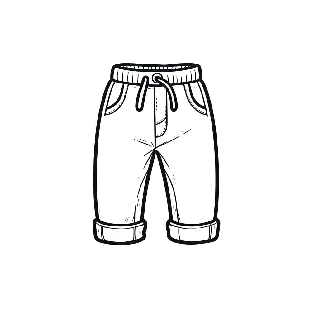 Dibujos de Dibujar Pantalon básico para colorear