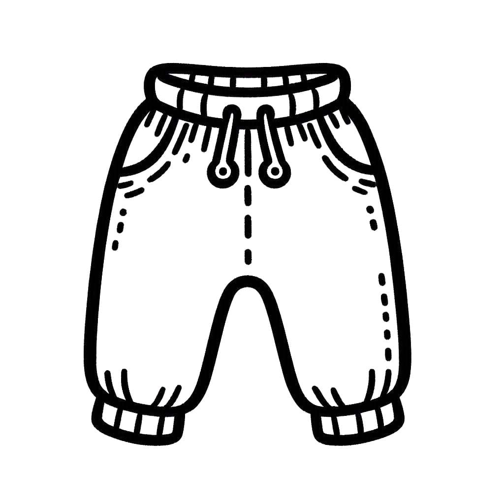 Dibujos de Dibujar Pantalon fácil para colorear