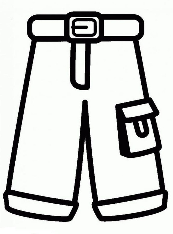 Dibujos de Dibujar Pantalon Gratis para niños para colorear
