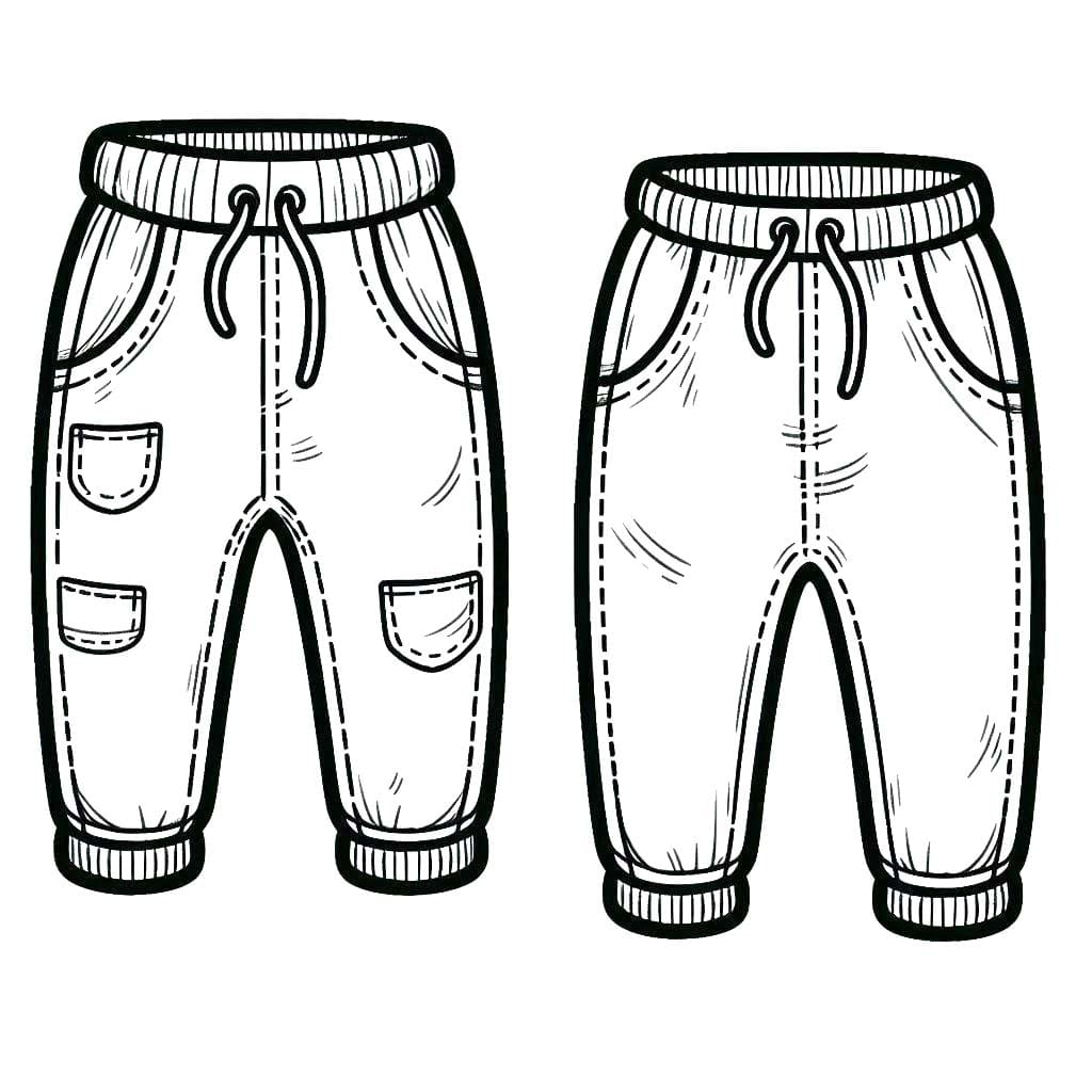 Dibujos de Dibujar Pantalon imprimible para colorear