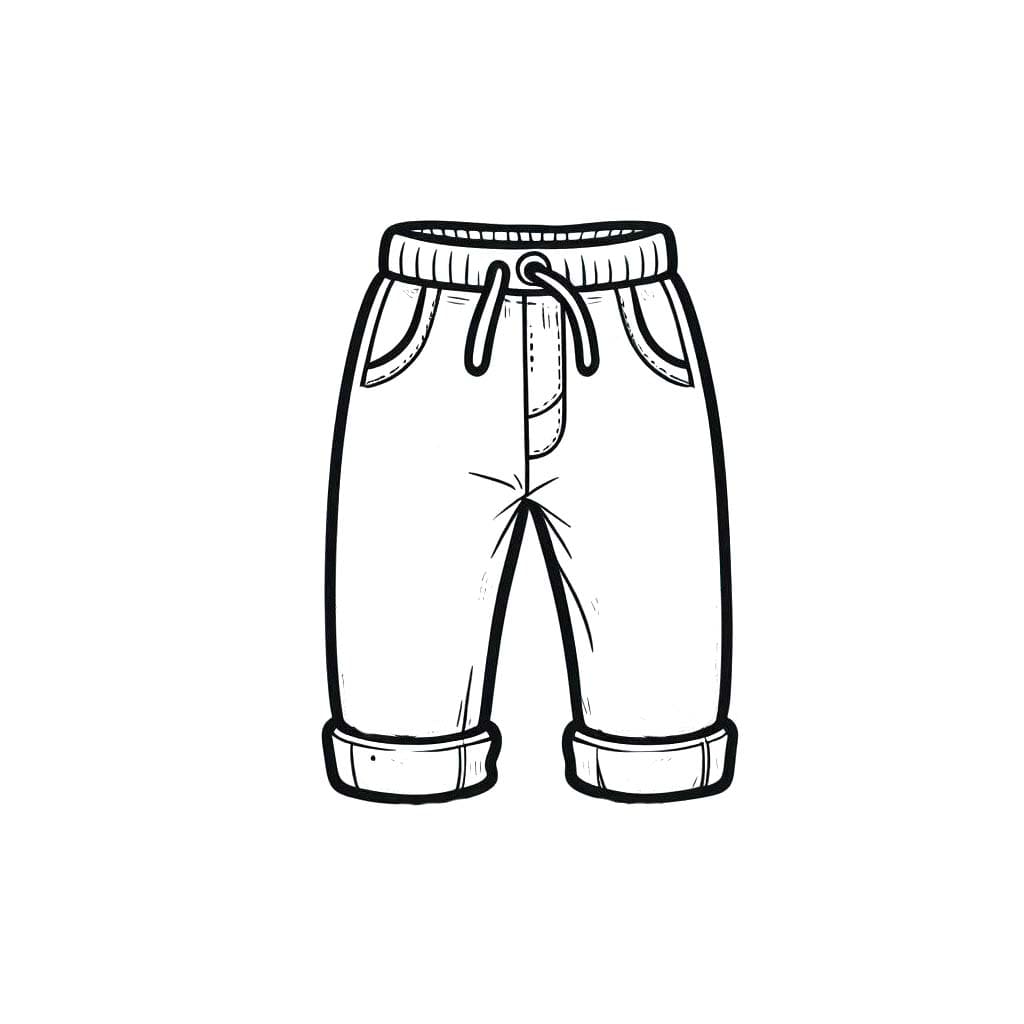 Dibujos de Dibujar Pantalon Muy básico para colorear