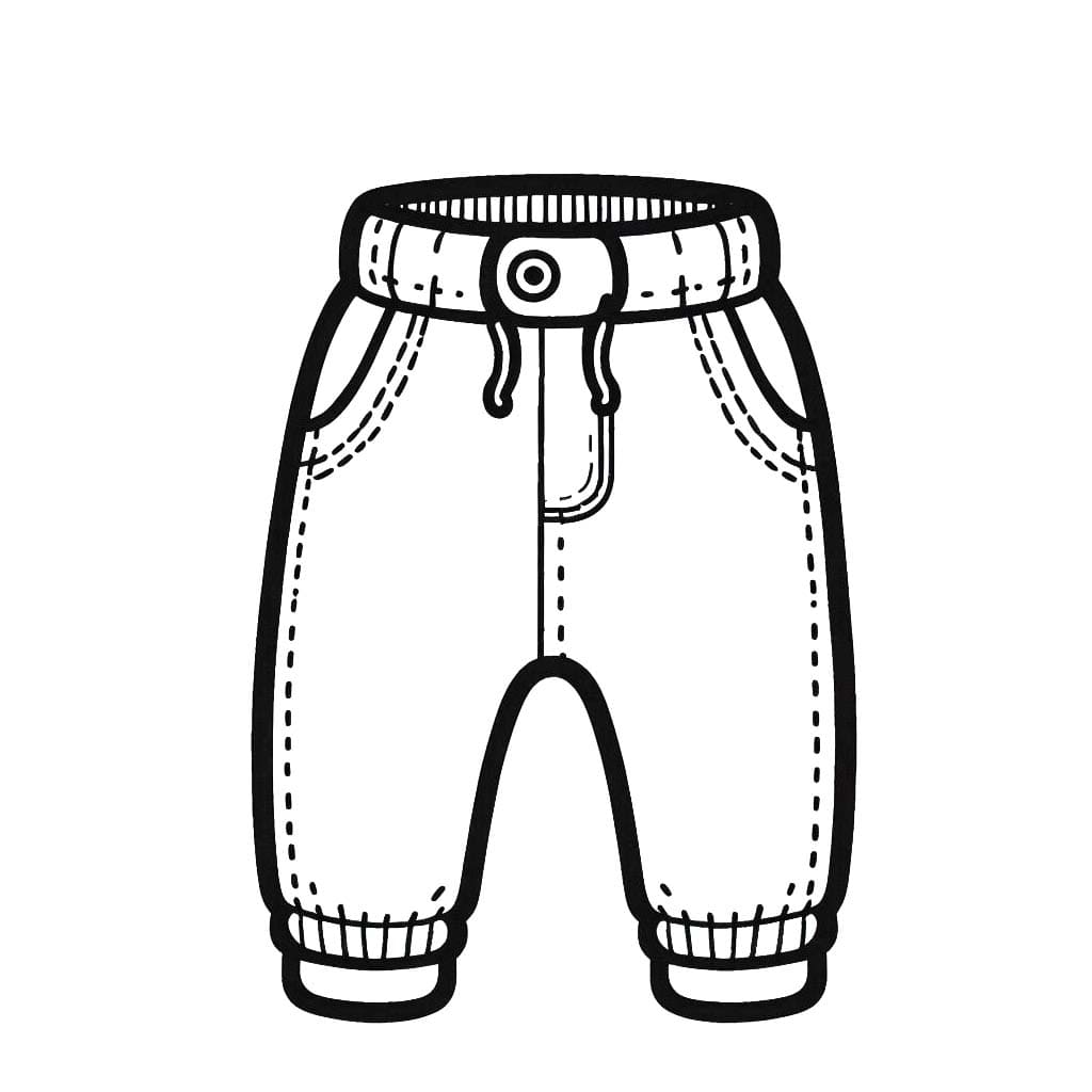 Dibujos de Dibujar Pantalon muy fácil para colorear