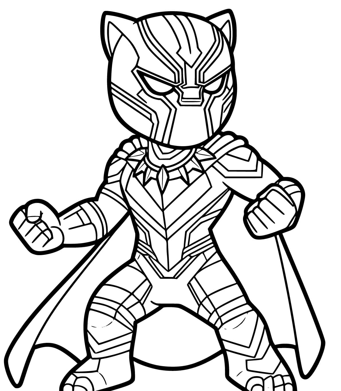 Dibujos de Dibujar Pantera Negra 2 para colorear