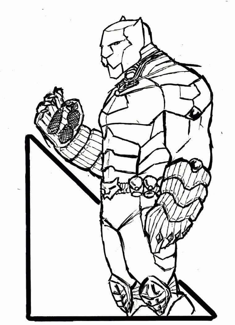 Dibujos de Dibujar Pantera Negra 4 para colorear