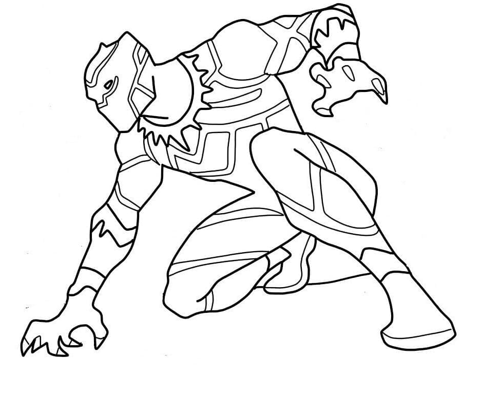 Dibujos de Dibujar Pantera Negra 5 para colorear