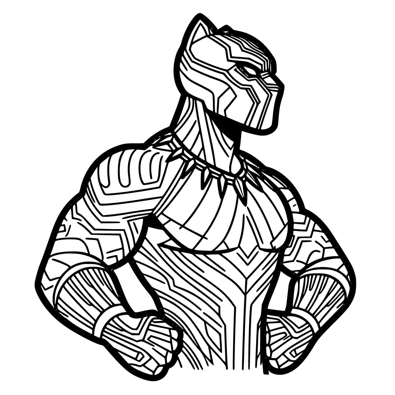 Dibujos de Dibujar Pantera Negra gratis para colorear