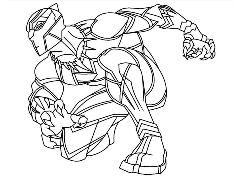 Dibujos de Dibujar Pantera Negra Muy chulo para colorear