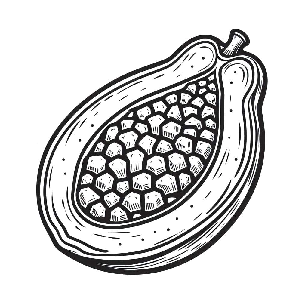 Dibujos de Dibujar Papaya 2 para colorear
