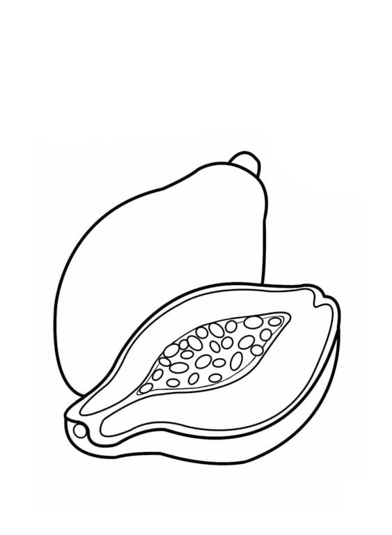 Dibujos de Dibujar Papaya 3 para colorear