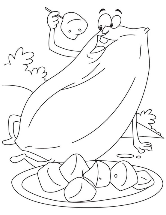 Dibujos de Dibujar Papaya 4 para colorear
