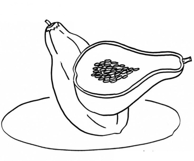 Dibujos de Dibujar Papaya 5 para colorear