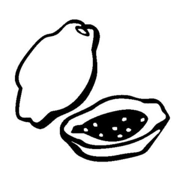 Dibujos de Dibujar Papaya fácil para colorear