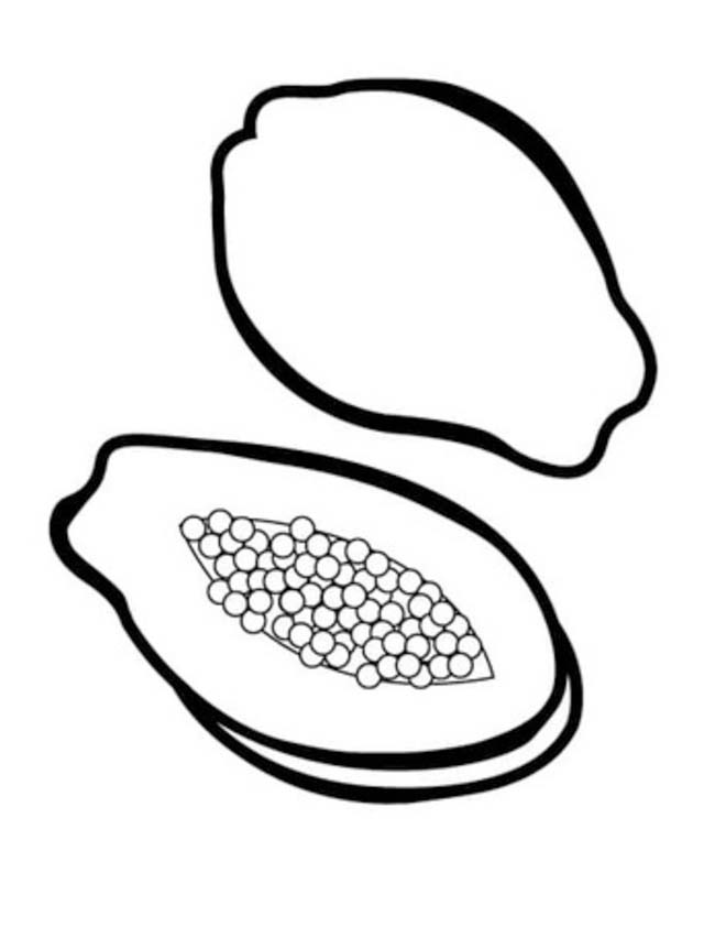 Dibujos de Dibujar Papaya gratis para colorear