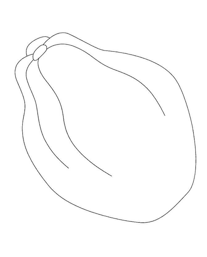 Dibujos de Dibujar Papaya imprimible gratis para colorear