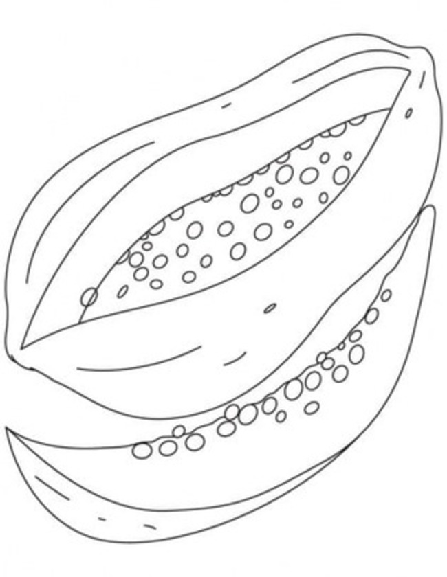 Dibujos de Dibujar Papaya muy básico para colorear