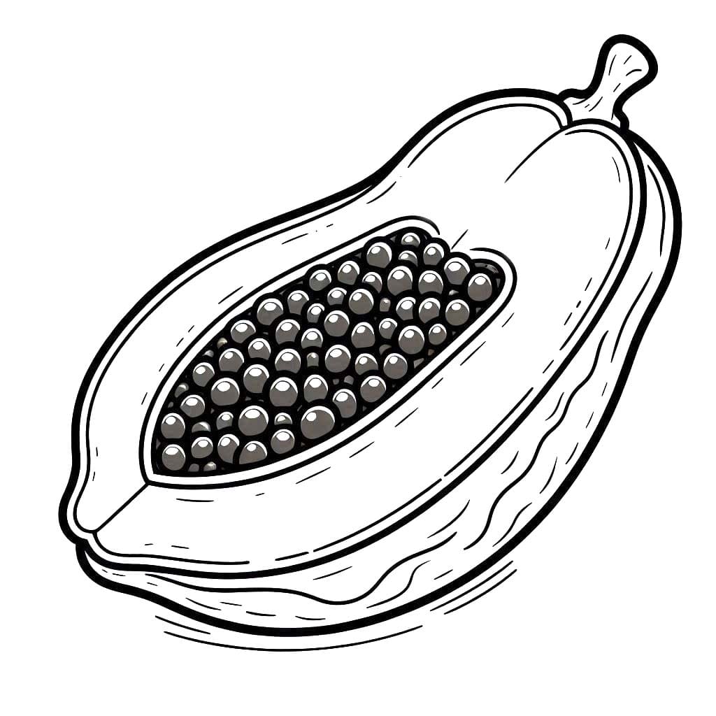 Dibujos de Dibujar Papaya muy fácil para colorear
