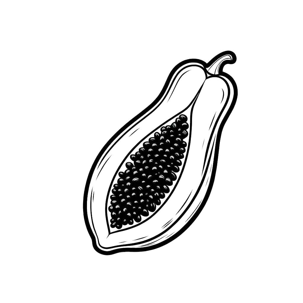 Dibujos de Dibujar Papaya para niños para colorear
