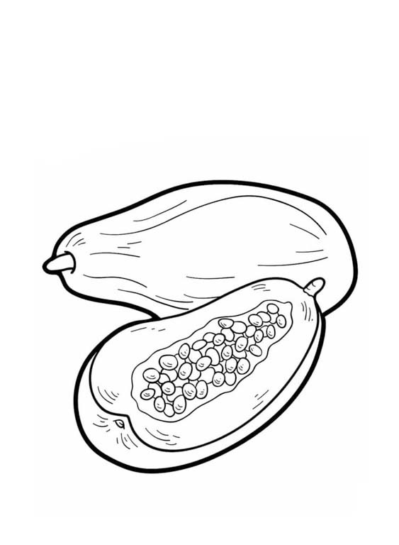 Dibujos de Dibujar Papaya Sencillo para colorear