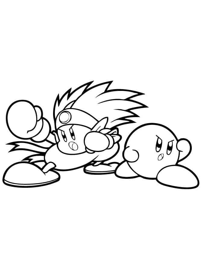 Dibujos de Dibujar pelea de Kirby para colorear