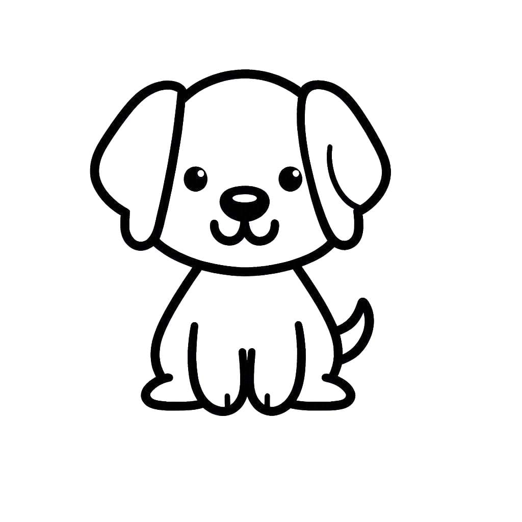 Dibujos de Dibujar Perro bebé para colorear