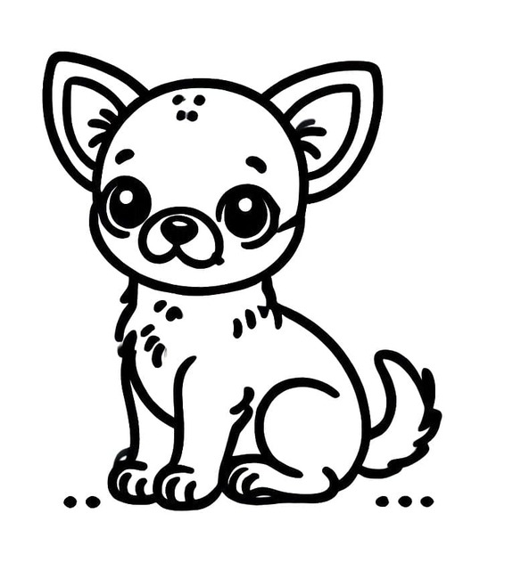 Dibujos de Dibujar perro chihuahua gratis para colorear