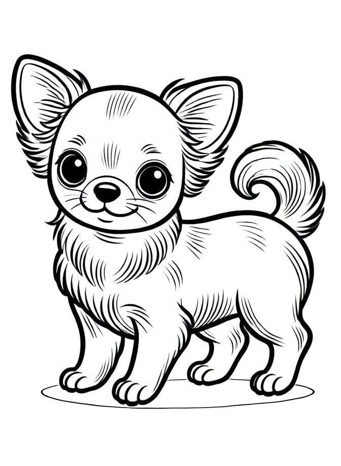 Dibujos de Dibujar perro chihuahua para colorear