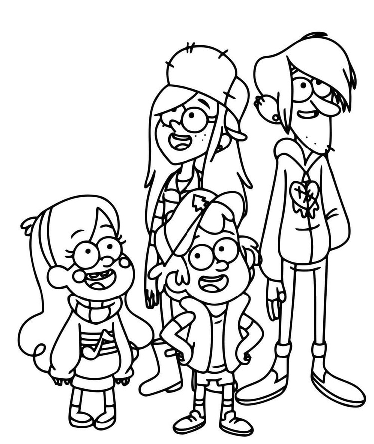 Dibujos de Dibujar personajes en Gravity Falls para colorear