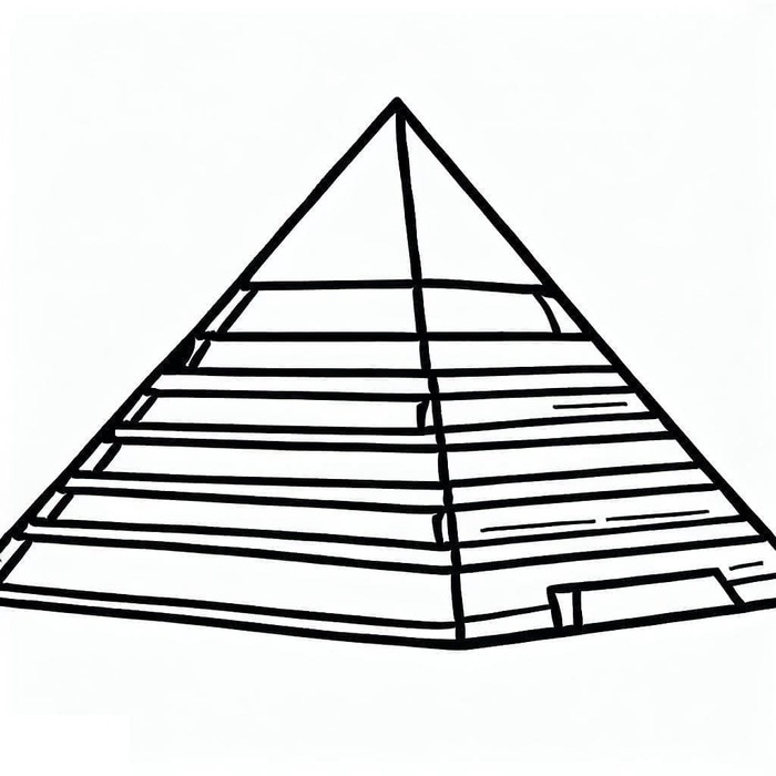 Dibujos de Dibujar Pirámide básico para colorear