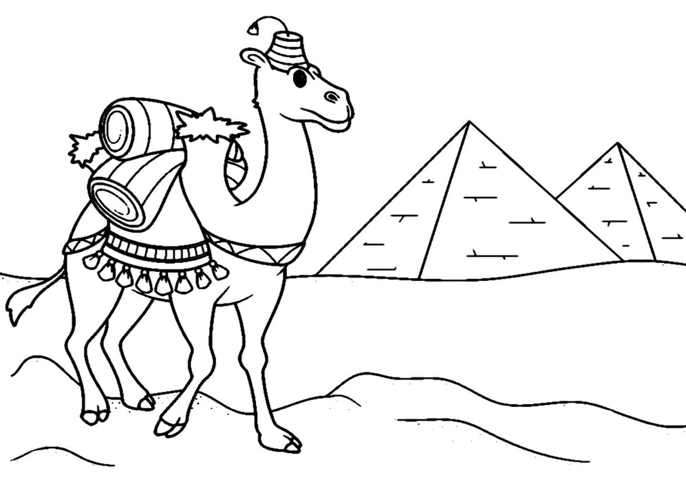 Dibujos de Dibujar Pirámide fácil para colorear