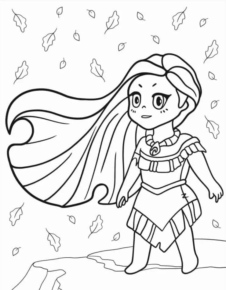 Dibujos de Dibujar Pocahontas 2 para colorear