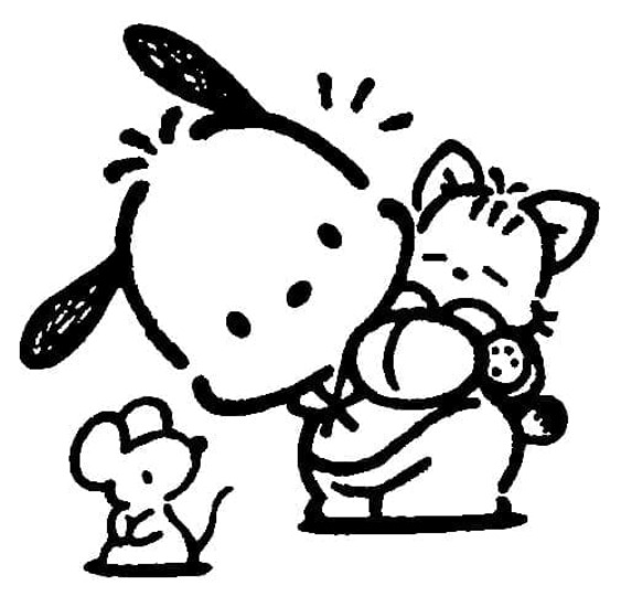Dibujos de Dibujar Pochacco para niños para colorear