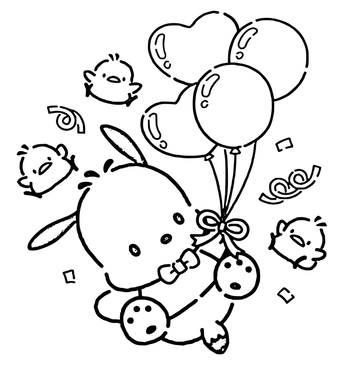 Dibujos de Dibujar Pochacco sencillo para colorear