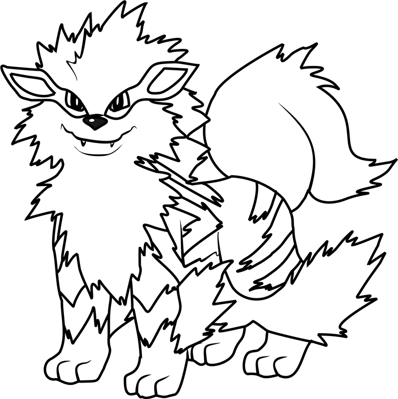 Dibujos de Dibujar Pokémon Arcanine para colorear