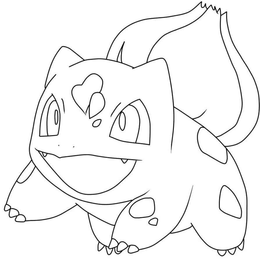 Dibujos de Dibujar Pokemon Bulbasaur lindo para colorear