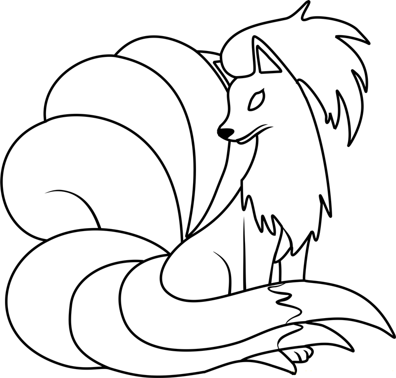 Dibujar Pokémon Ninetales para colorir