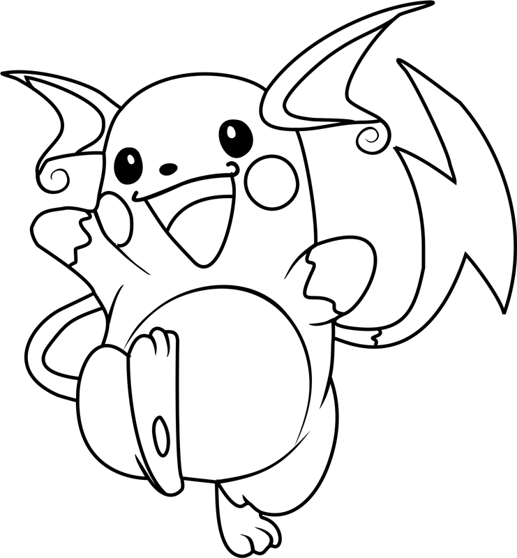 Dibujos de Dibujar Pokémon Raichu para colorear