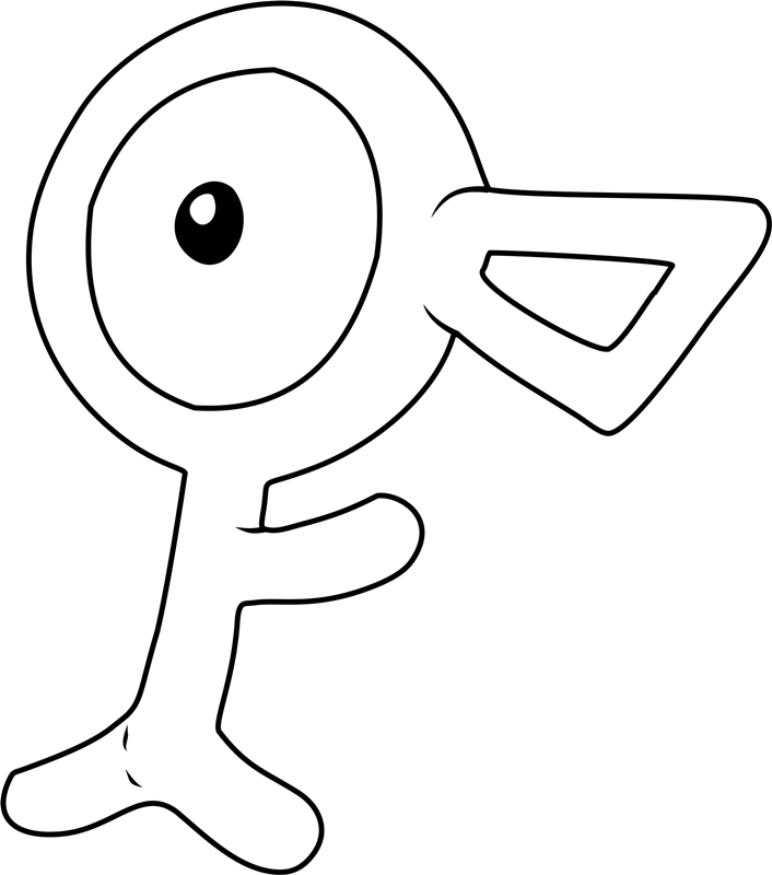 Dibujar Pokémon Unown para colorir