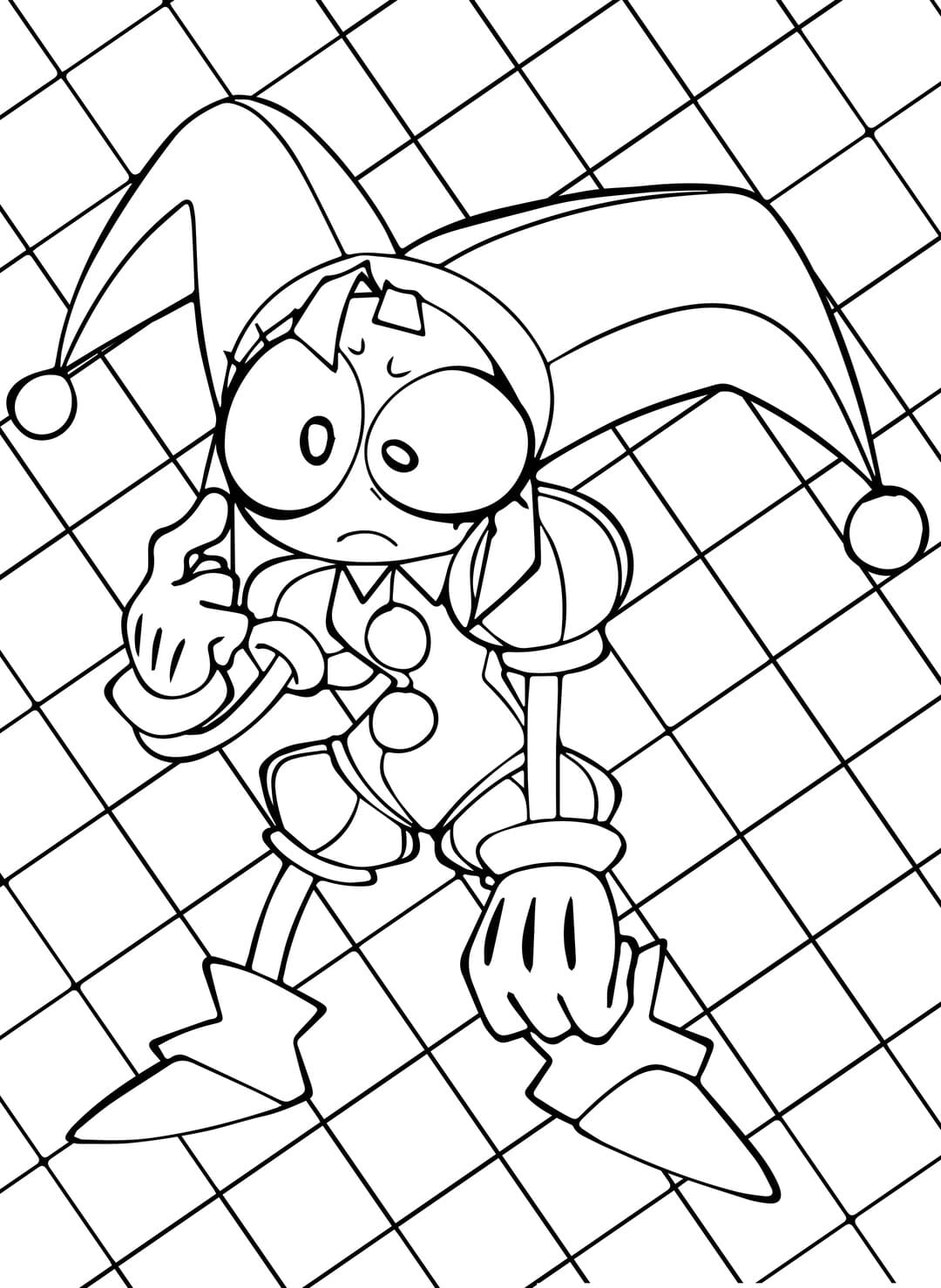 Dibujos de Dibujar Pomni 4 para colorear