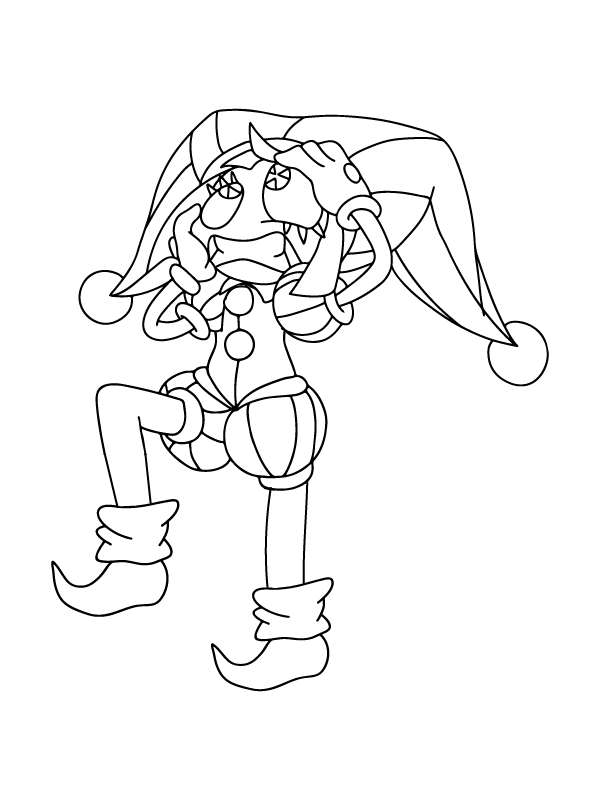 Dibujos de Dibujar Pomni 5 para colorear