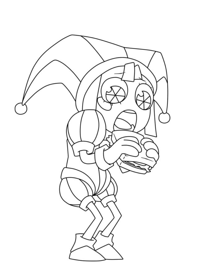 Dibujos de Dibujar Pomni 6 para colorear