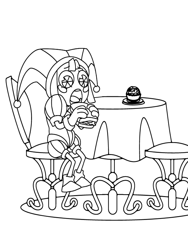 Dibujos de Dibujar Pomni 7 para colorear