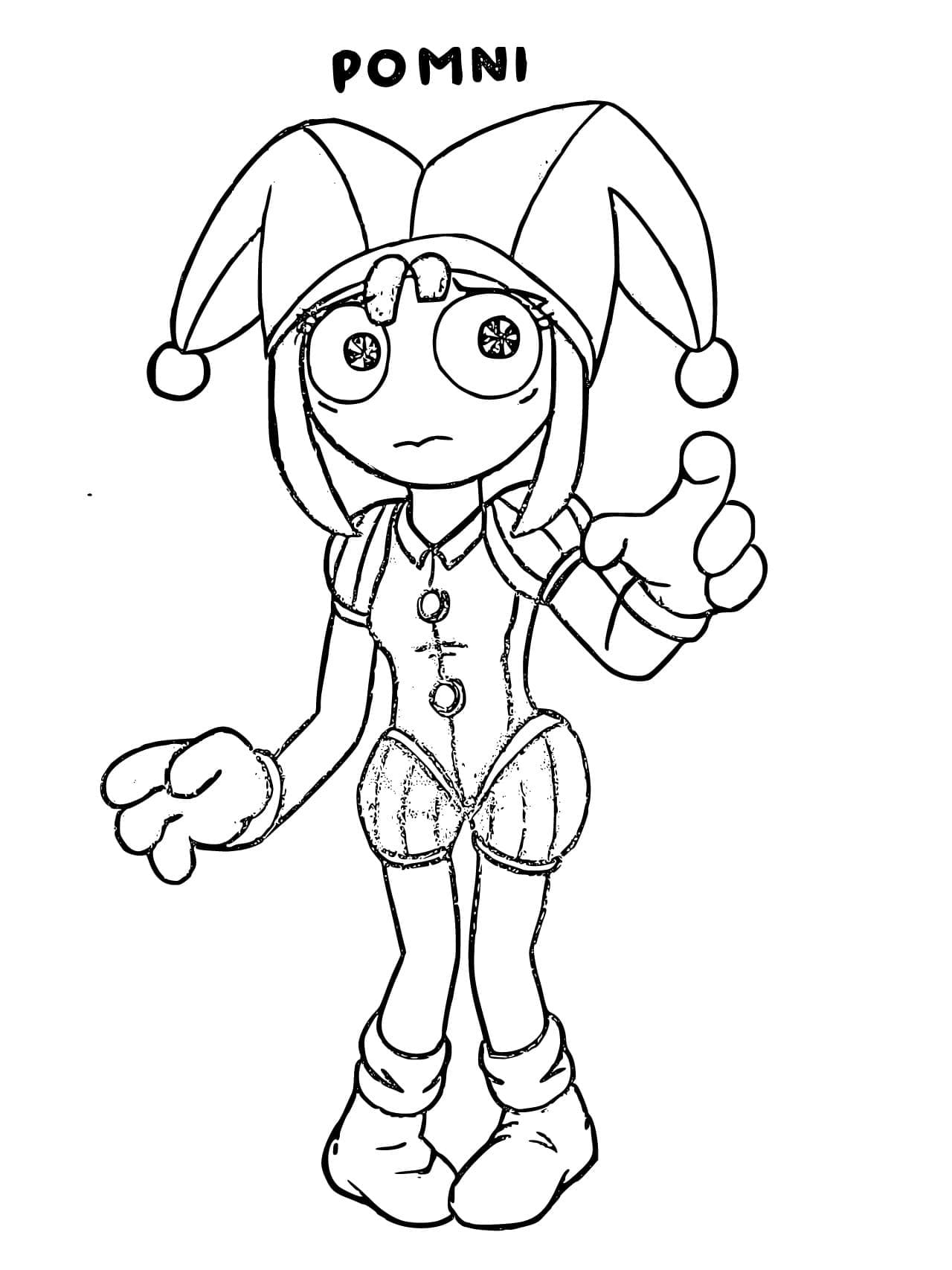 Dibujos de Dibujar Pomni 9 para colorear
